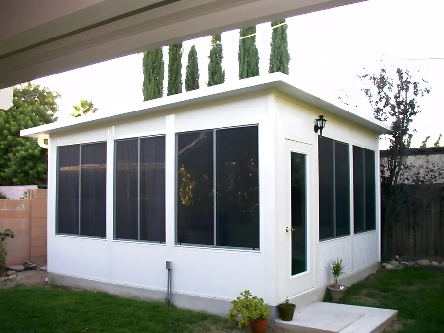 Finished accessory dwelling unit with covered patio
