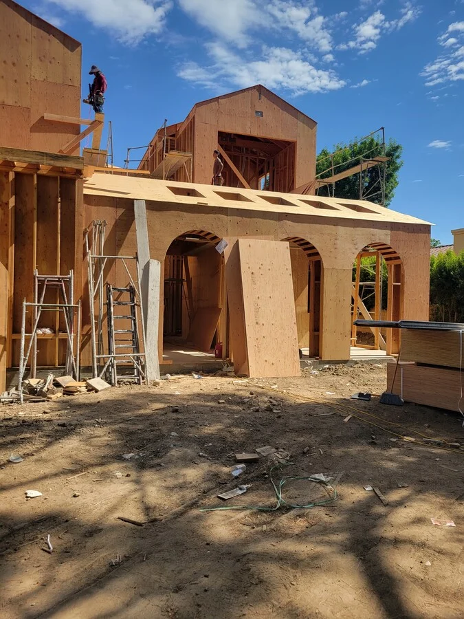 ADU Addition &mdash; New framing tied cleanly into the existing structure.