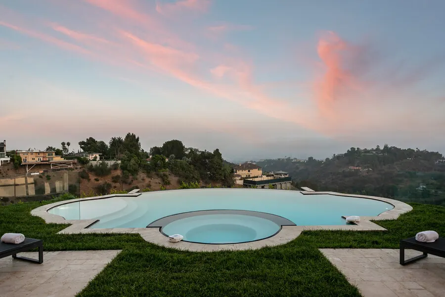 Savona infinity pool at dusk