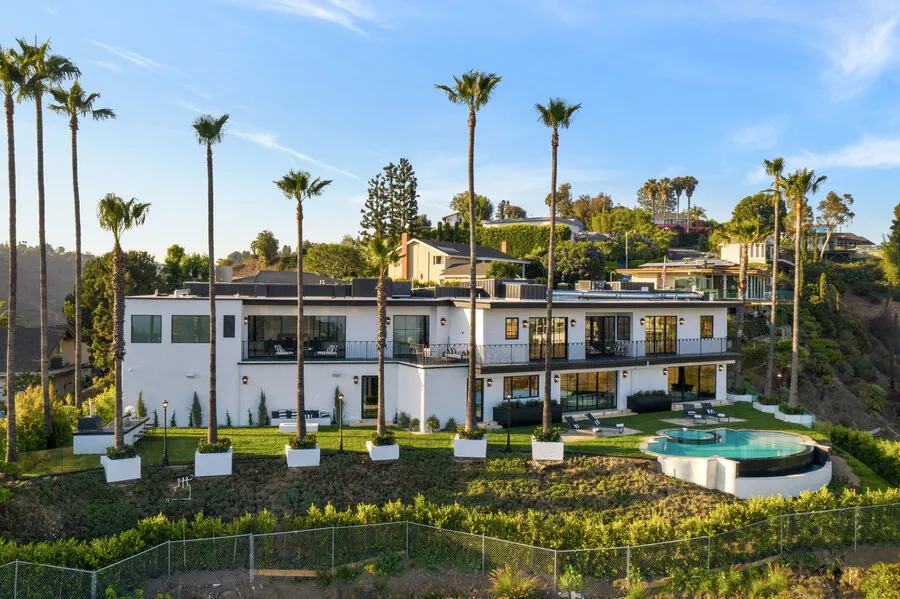 Savona — hillside estate with palm-lined pool terrace